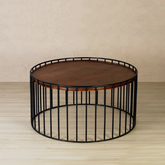 The Attic Brina Solid Wood Metal Coffee Table Honey